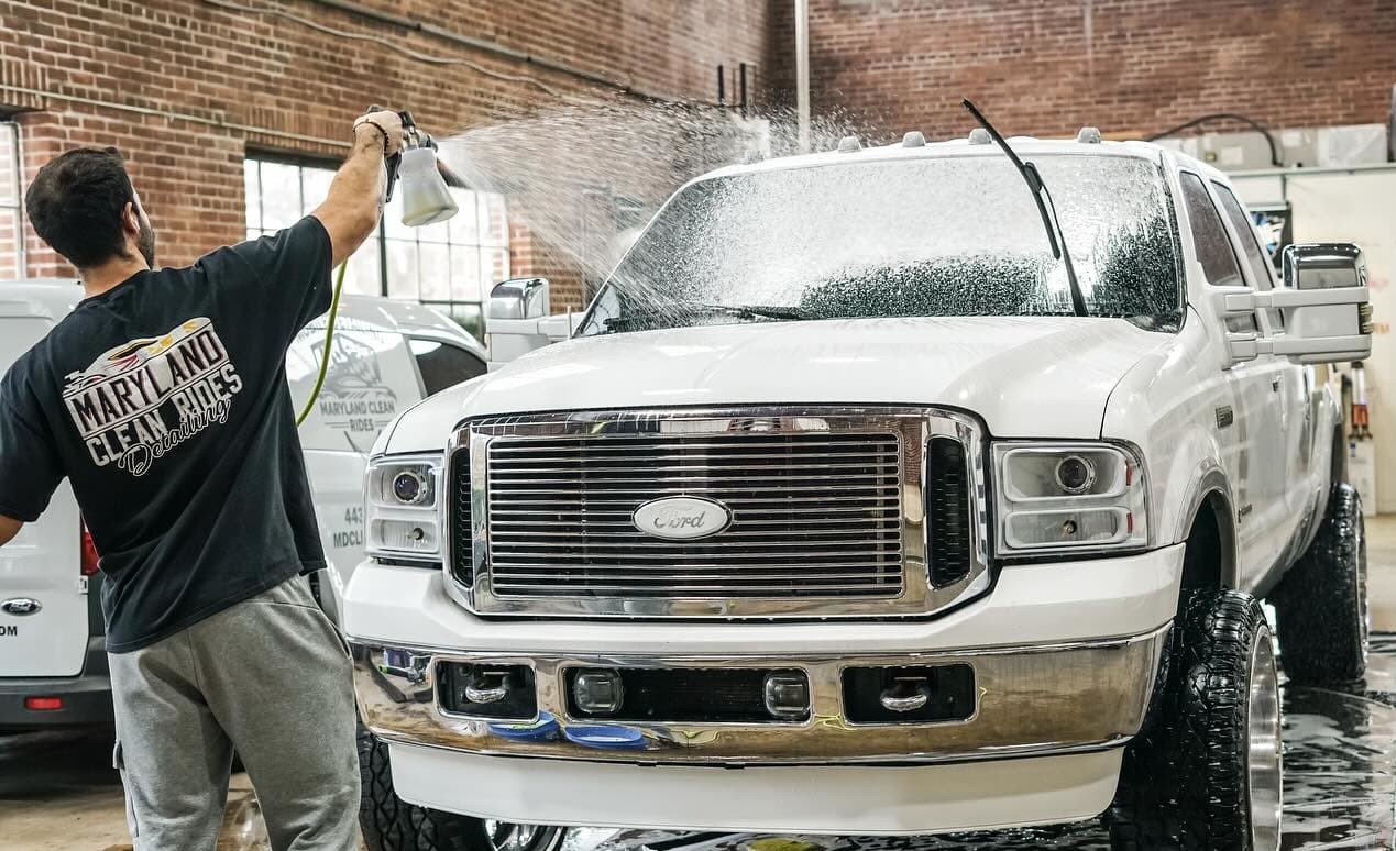 Maryland Clean Rides Detailing a Car before prepping for Ceramic Coating and Paint Correction