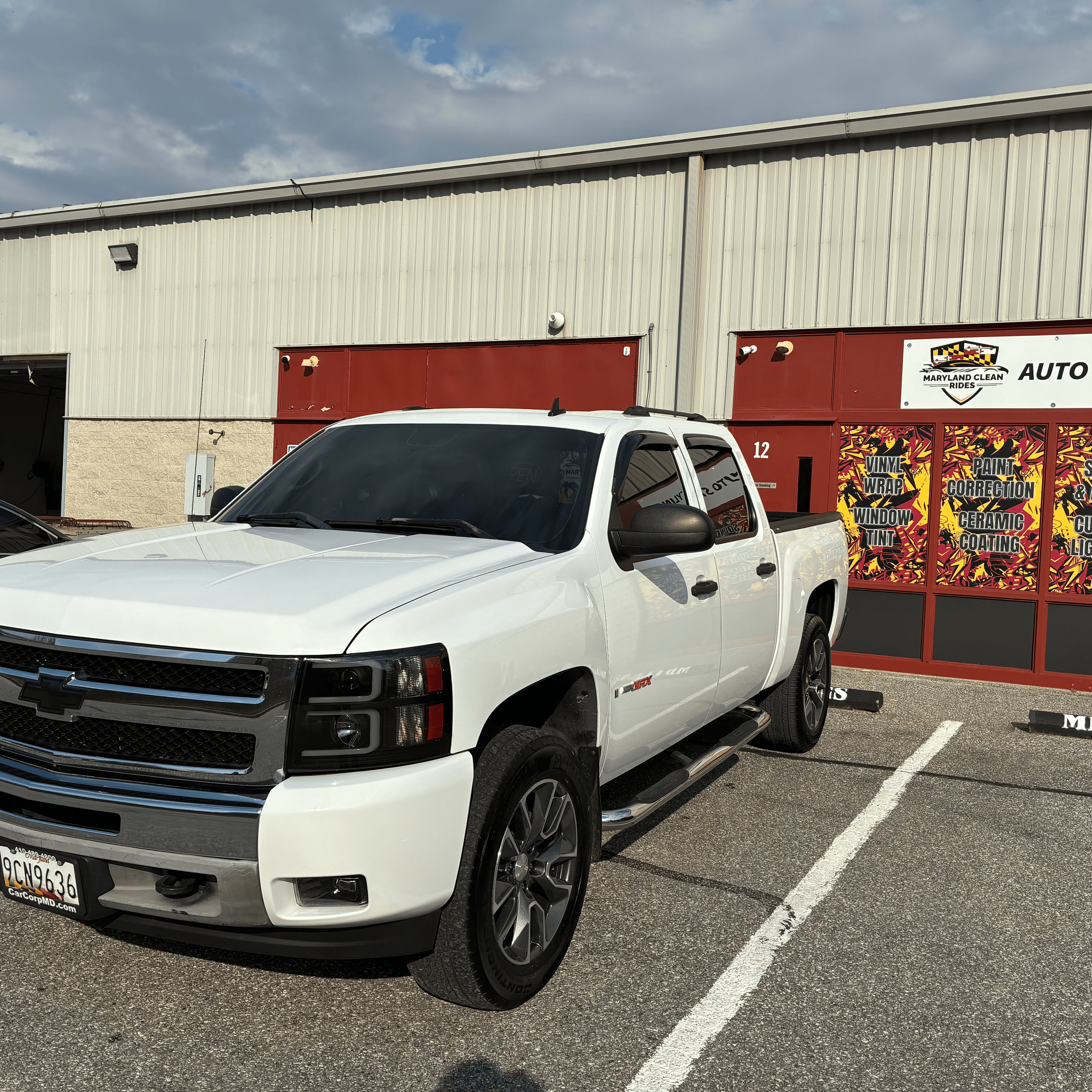Car After Maryland Clean Rides Chevy Silverado in Westminster After Window Tint